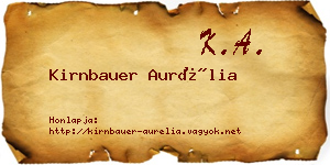 Kirnbauer Aurélia névjegykártya